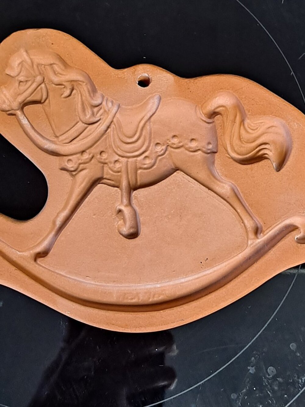 Cotton Press Terra Cotta ROCKING HORSE COOKIE MOLD Baking Cutter Shaper Dough